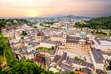 Fototapeta premium Blick über Salzburg, Österreich 