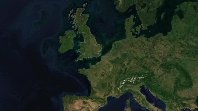 Zoom to Cities from Space United Kingdom Rotherham