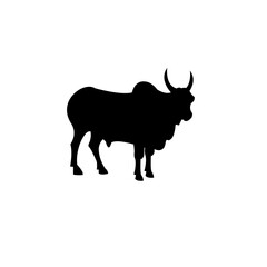 cow silhouette stock vector 