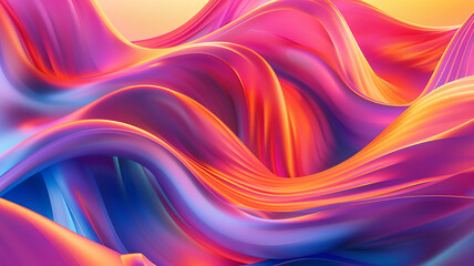 Obraz premium Harmonious Looping 3D Patterns with Polished Sunrise Surfaces