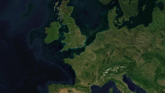 Zoom to Cities from Space United Kingdom Nottingham