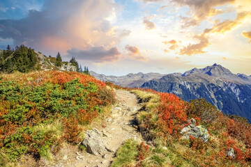 Montafon, Berge, Österreich 