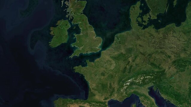 Zoom to Cities from Space United Kingdom Coventry