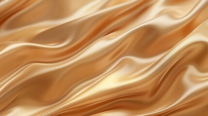 Fototapeta premium Luxurious golden silk fabric texture background with elegant design and smooth surface. Perfect for high-end fashion or glamorous wallpaper. Showcasing the rich. Shiny