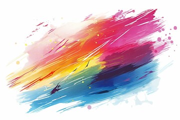 Colorful abstract background with dynamic paint splashes and brush strokes