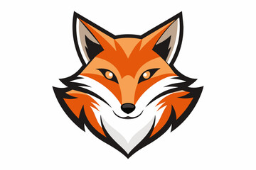 Stylized fox head icon vector. Stylized fox head. Vector silhouette isolated on white background. vector illustration