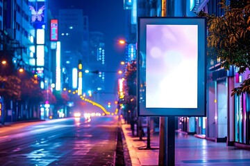 billboard at night