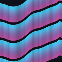 Neon Color Gradient Abstract Dynamic Wavy Line pattern Background