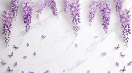 purple wisteria flowers hanging from the top wallpaper