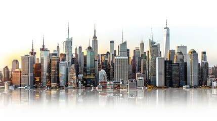 city skyline with a lot of tall buildings