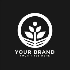 leaf plant design logo
