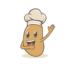 potato cartoon mascot vector editable