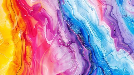 Vivid abstract fluid art background with swirling colors