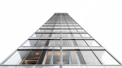 tall building with many windows and a clock on the side