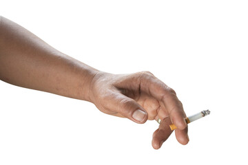 hand holding a cigarette