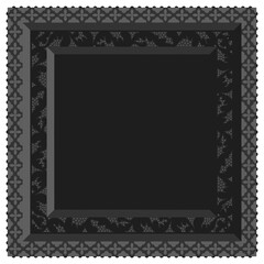 Gothic stylised ornamental frame. Floral patterned decoration.	
