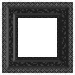 Gothic stylised ornamental frame. Floral patterned decoration.	
