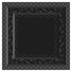 Gothic stylised ornamental frame. Floral patterned decoration.	
