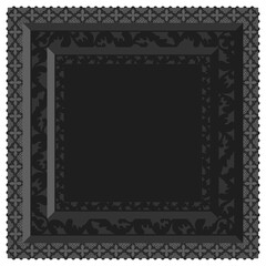 Gothic stylised ornamental frame. Floral patterned decoration.	
