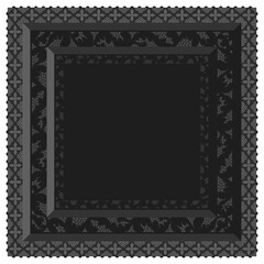 Gothic stylised ornamental frame. Floral patterned decoration.	
