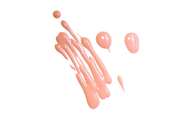 Liquid Foundation or Sunscreen of Make up and  Skin Care Texture Isolated on White Background