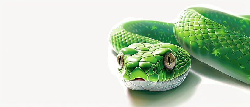 Green tree python close up