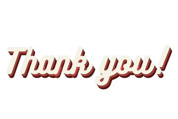 Thank you message with transparent background 