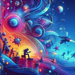 Obraz premium A World of Color: Top Video Game Gear