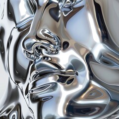 Luxurious Flowing Silver Liquid Metal Artistic Background
