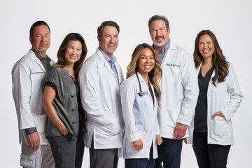 Fototapeta premium Medical team, group on White background