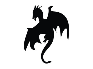 Black Dragon  Silhouette vector illustration