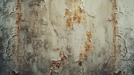 Close-up of peeling paint on a weathered wall.