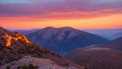 Naklejka premium Beautiful view of the mountain. Mountain landscape. The beauty of nature.