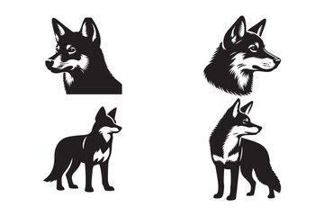 Dingo silhouette vector illustration