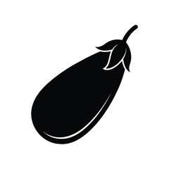 Eggplant silhouette icon. Vector illustration