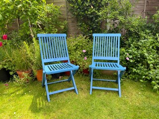 two chairs in the garden