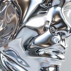 Luxurious Flowing Silver Liquid Metal Artistic Background