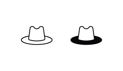 Hat icon design with white background stock illustration