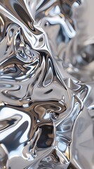 Luxurious Flowing Silver Liquid Metal Artistic Background
