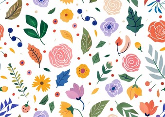 Vibrant Floral Pattern for Fashion and Home Decor Generative AI