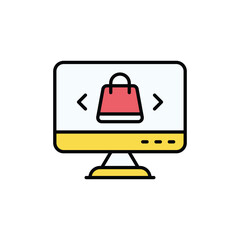 Ordering icon design with white background stock illustration