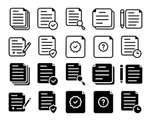 Document file icon set. flat illustration of rewind vector icon for web