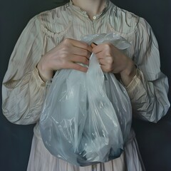 person holding a bag of money