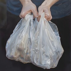 person in dress with bag