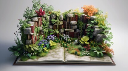Fototapeta premium Image of an open future cookbook ::3 realistic ::3 --no text --ar 16:9 --quality 0.5 Job ID: dbfbc26a-2b74-4bbb-9039-4134972f814b