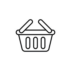 Shopping Basket icon design with white background stock illustration