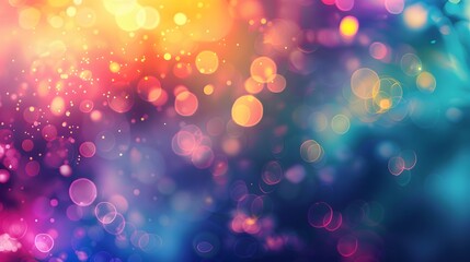 Abstract colorful background with bokeh lights and rainbow color lens flare