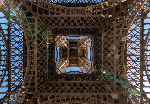 detail of the eiffel tower