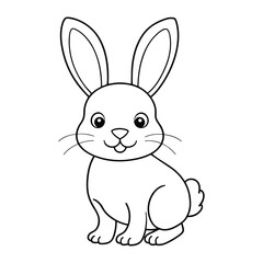 Obraz premium silhouette bunny with a smile