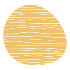 boho abstract shape with strip line texture clipart vector element